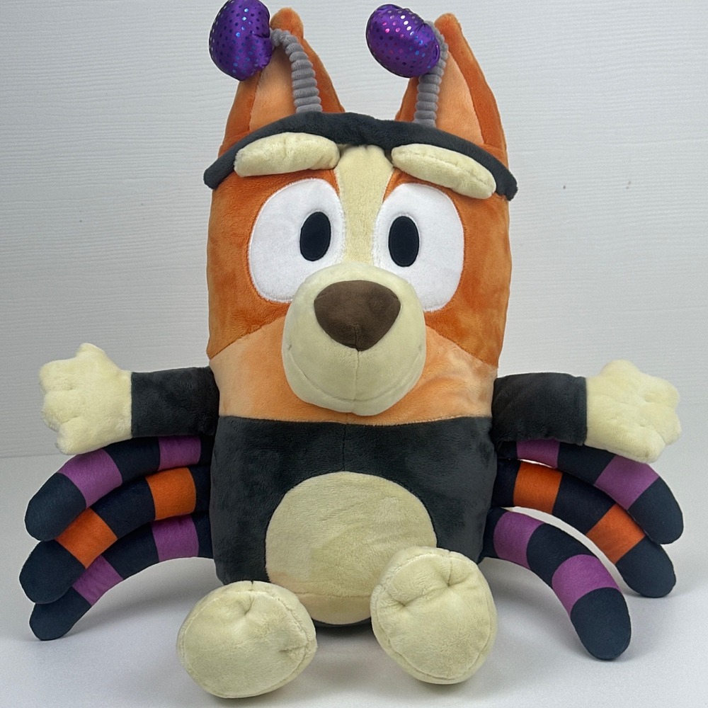 Bluey Bingo Halloween Spider Plush Dan Dee 12 Inch Orange Black Purple‎ Costume